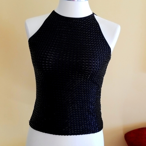 Halter style beaded top - Picture 1 of 8